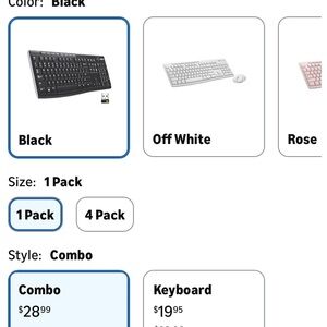 Wireless Black Keyboard and Mouse Combo